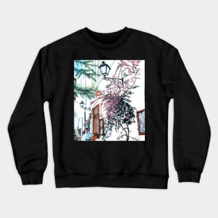 SPANISH VILLAGE & BOUGAINVILLEA Crewneck Sweatshirt